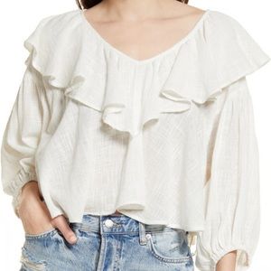 NWT Free People Zuri Ruffle Blouse